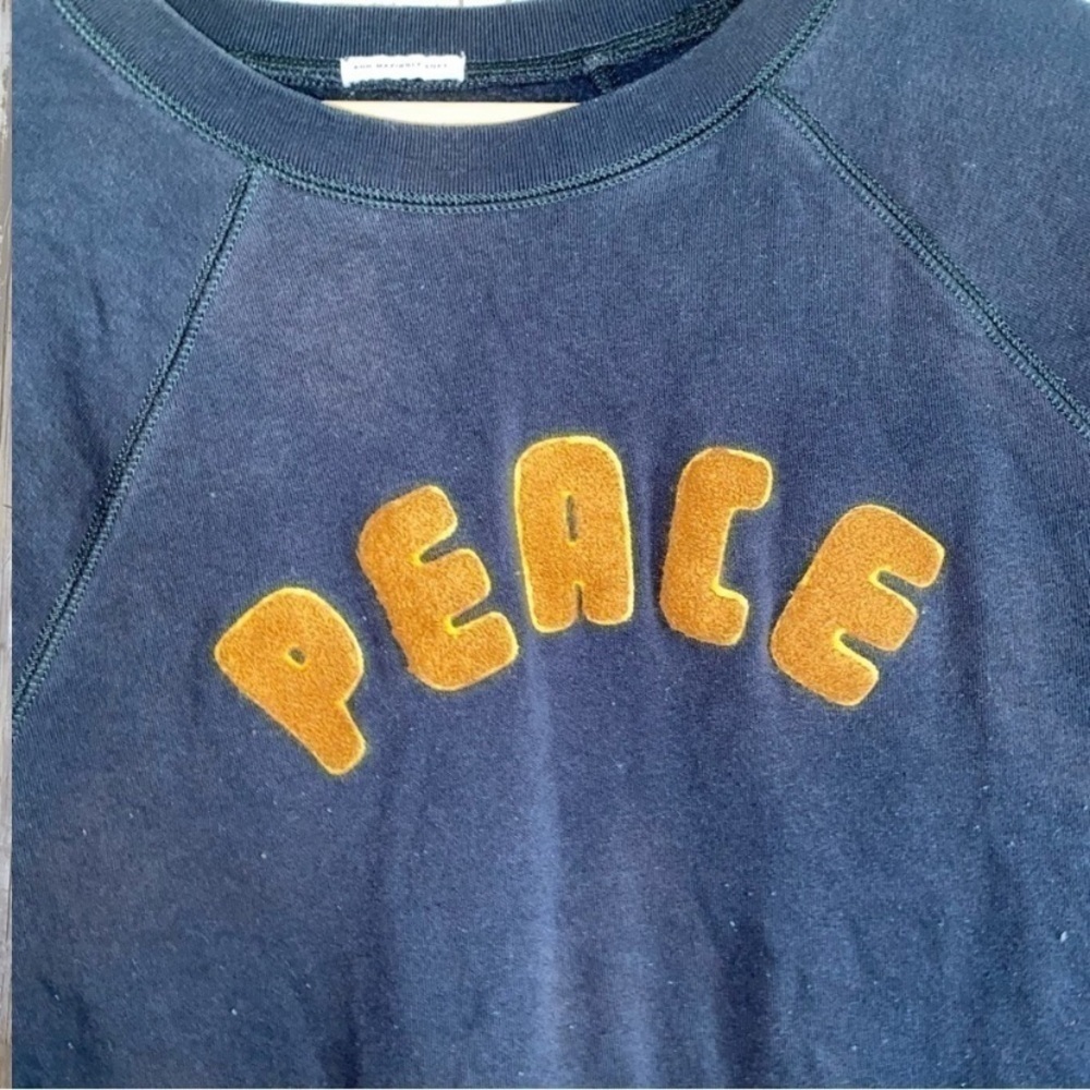 American Eagle Ahh-Mazingly Soft Jegging Fit Crew Neck Peace Sweatshirt - Picture 3 of 5